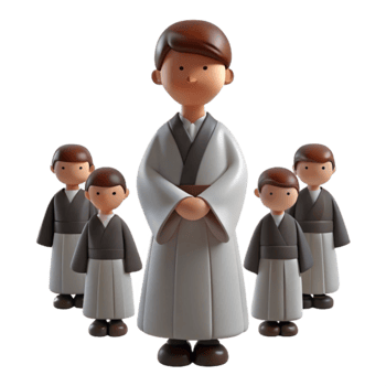 3D Characters in Traditional Robes png