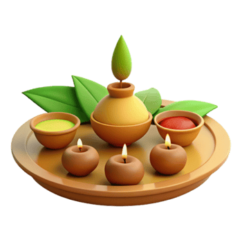Ceremony Tray with Candles Offerings png