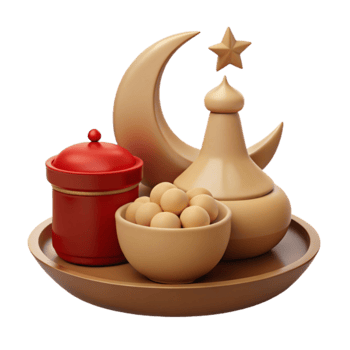 Crescent Moon Star Festive Tray png