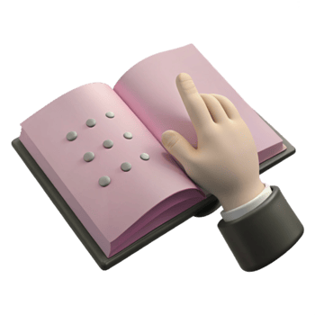 Hand Pointing at Open Book png