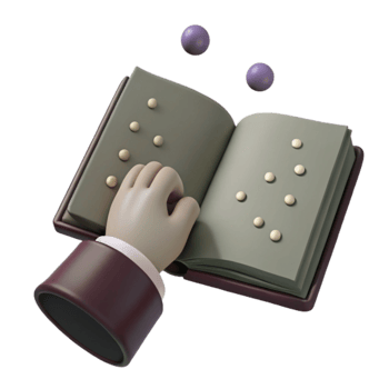 Braille Book 3D Illustration png