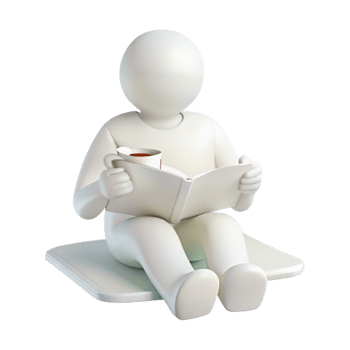 Enjoying a Book and Coffee A Relaxing Moment png