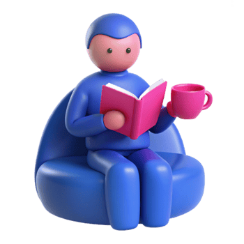 Relaxing with a Book and Drink png
