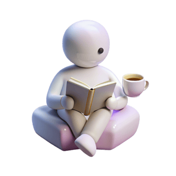 Relaxing with a Book and Coffee png