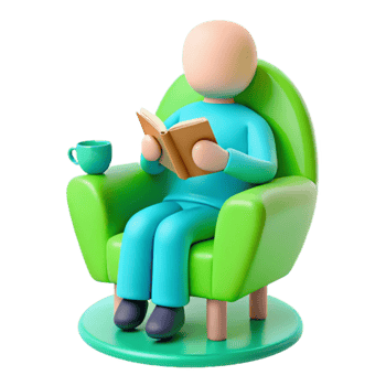Relaxing with a Book png