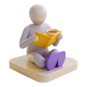 Relaxing with a Book and Coffee png