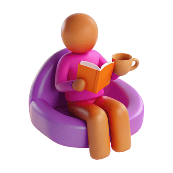Relaxing with a Book and a Drink png