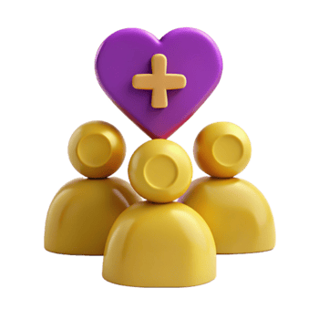 Group, Heart, Plus Sign, 3D Render png