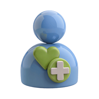 3D Icon Person with Heart Plus png