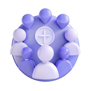 Group of People Around Plus Symbol png