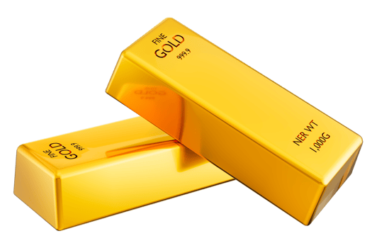 Gold bar stack isolated on transparent background Investment financial wealth concept png