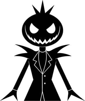 pumpkin king character icon vector