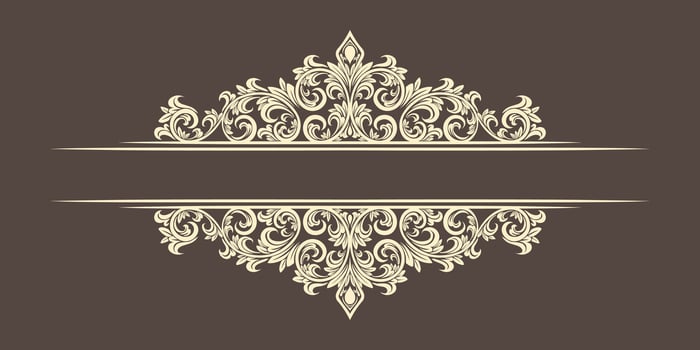 Vintage typographic decorative ornament design elements vector