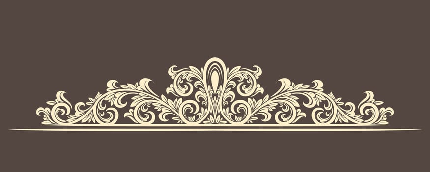 vintage ornament. floral frames and borders vector