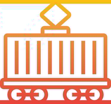 A train with a diamond on top of it vector