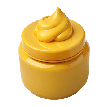 Yellow Cream in Jar png