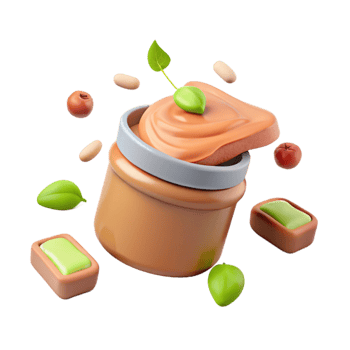 Peanut Butter Spread on Toast with a Twist png