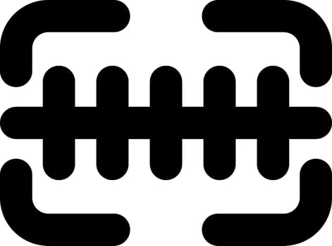 A black and white logo of a football vector