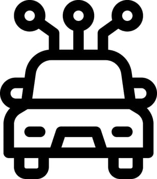 Automated driving car icon vector