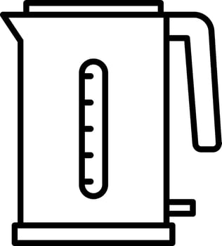 A black and white illustration of a kettle vector