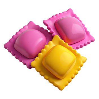 Colorful Ravioli Illustration png