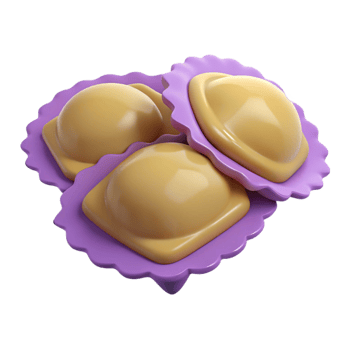 Purple and Yellow Ravioli Pasta png