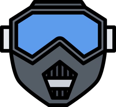 A mask with goggles on it vector