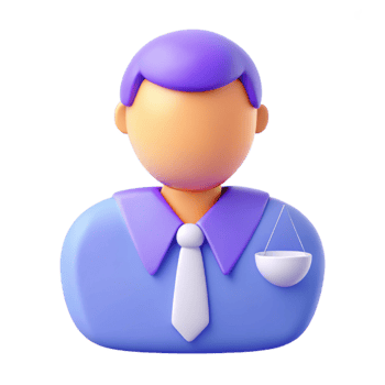 3D Cartoon Illustration of a Person with a Scale of Justice png