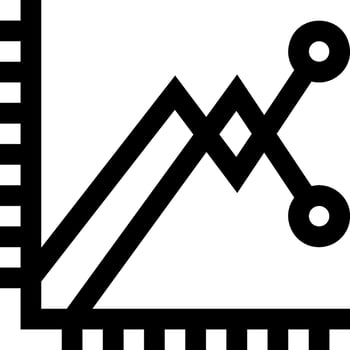 A black and white image of a graph vector