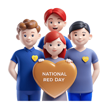 Celebrate National Red Day with Friends png