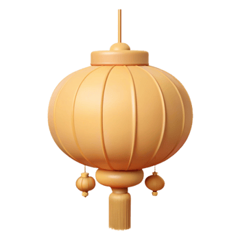 3D Render of a Traditional Asian Lantern png