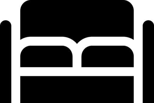 A black and white icon of a chair vector