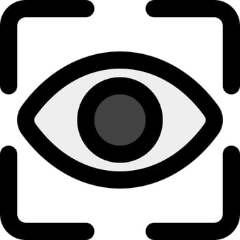 An eye icon on a white background vector