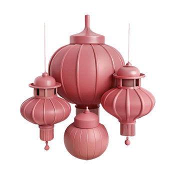 Pink Decorative Lanterns png