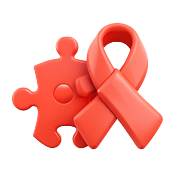 Puzzle Piece and Awareness Ribbon A Symbol of Unity and Support png