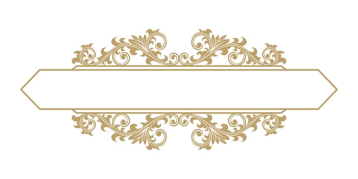 Vintage Baroque Victorian frame border monogram floral engraved scroll ornament wedding vector