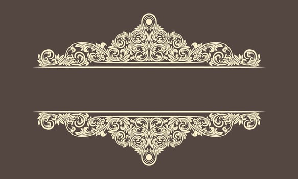 Vintage typographic decorative ornament design elements illustration vector