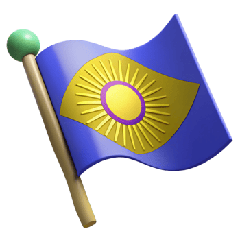 Waving Flag with Sun Symbol png