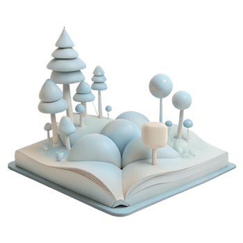 3D Pop-Up Book with Forest Scene png