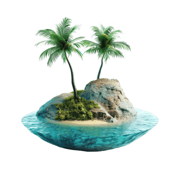 Island , summer travel and vacation isolate on transparency background png
