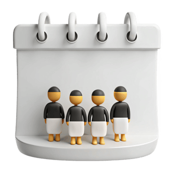Calendar with Group of People png