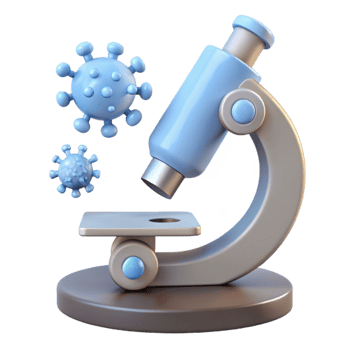 Microscope and Virus Examining the Tiny World png