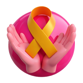 Supporting a Cause Pink and Yellow Ribbon Symbol of Hope png