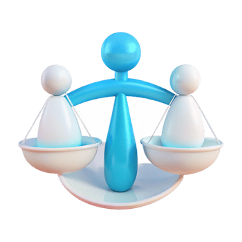 Balanced Scale With Two Figures png