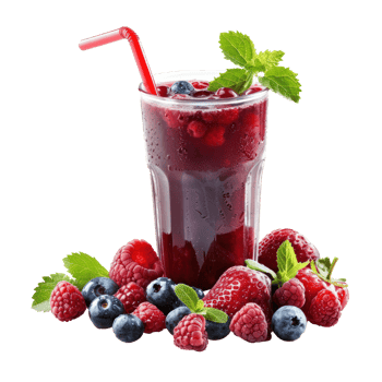 Mix berries juice front view isolate on transparency background png
