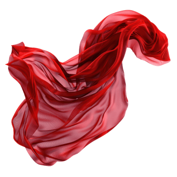 floating red fabric blowing isolate on transparency background png