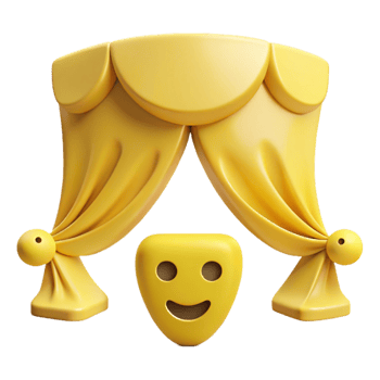 Smiling Face Behind Curtain png