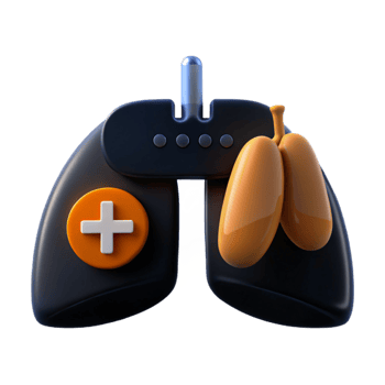Healthy Lungs A 3D Game Controller Illustration png