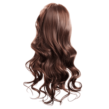 Modern Stylish women hair wig, fashionable hairstyle isolate on transparency background png