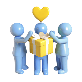 Giving a Gift of Love png